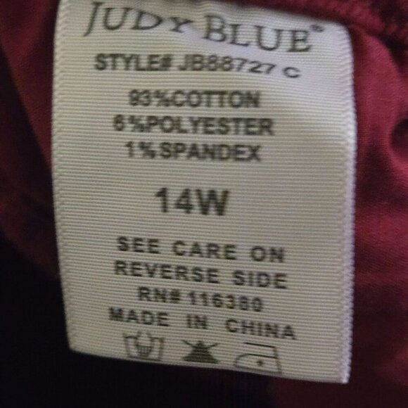 Judy Blue Pull On Double Cuff Joggers Pants Scarlet Stretch Transition Size 14W - Picture 12 of 12